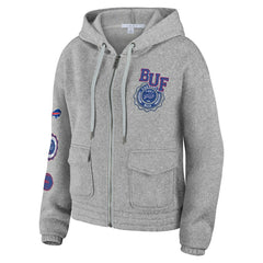 Buffalo Bills WEAR by Erin Andrews Women's Full-Zip Hoodie - Heather Gray discount