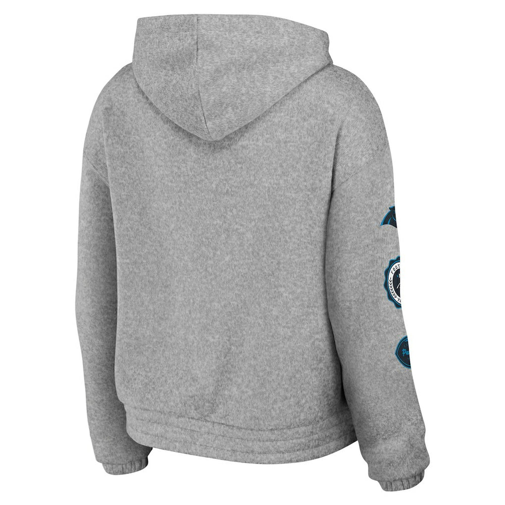 Carolina Panthers WEAR by Erin Andrews Women's Full-Zip Hoodie - Heather Gray cheap