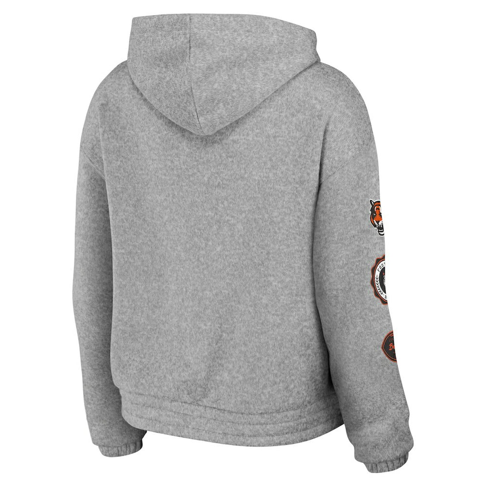 Cincinnati Bengals WEAR by Erin Andrews Women's Full-Zip Hoodie - Heather Gray for sale