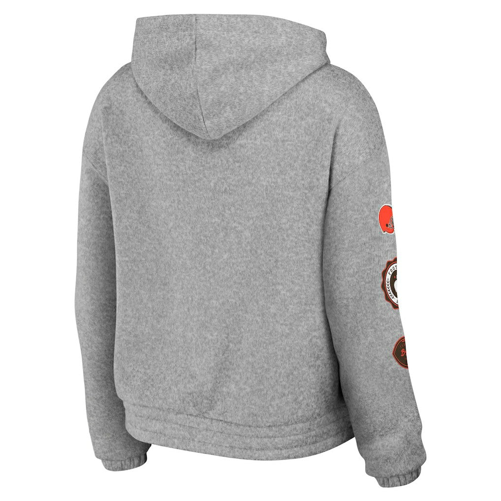Cleveland Browns WEAR by Erin Andrews Women's Full-Zip Hoodie - Heather Gray sale