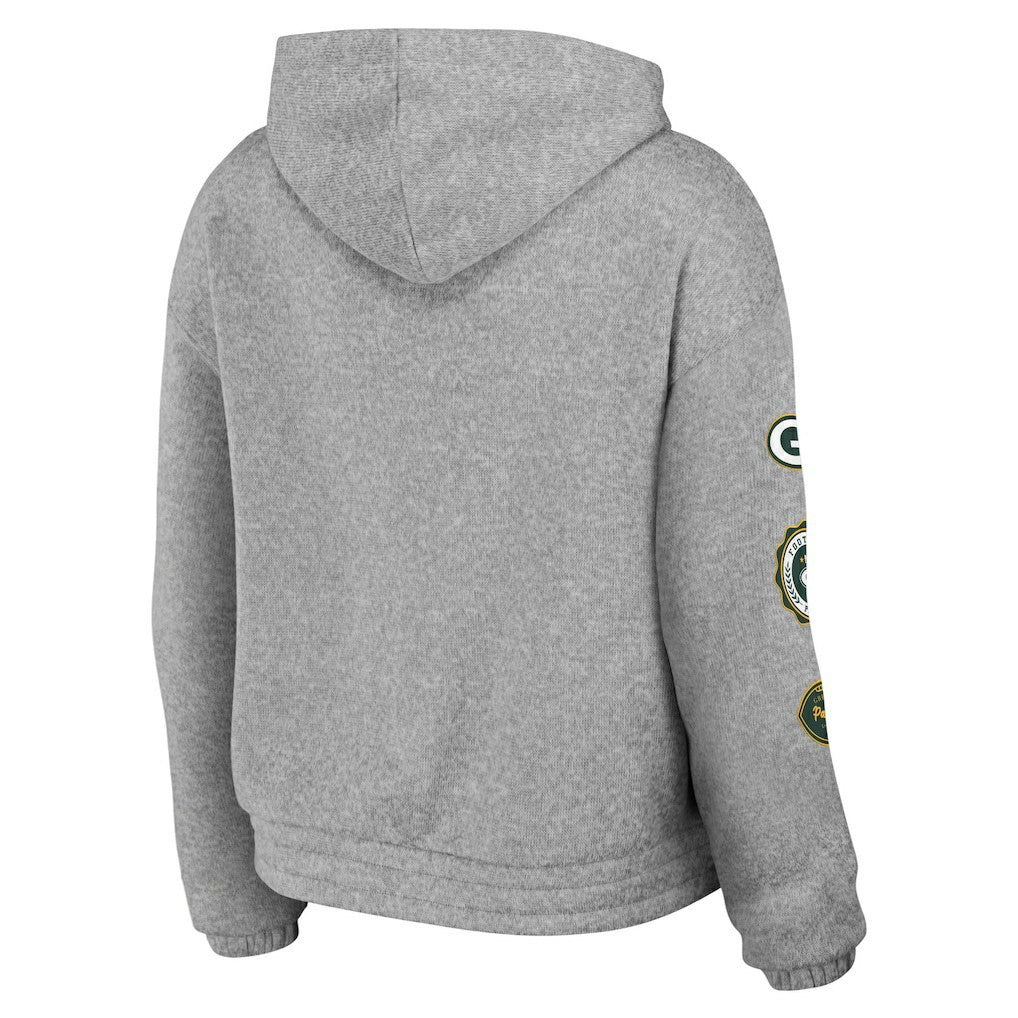 Green Bay Packers WEAR by Erin Andrews Women's Full-Zip Hoodie - Heather Gray online