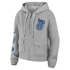 Indianapolis Colts WEAR by Erin Andrews Women's Full-Zip Hoodie - Heather Gray on sale