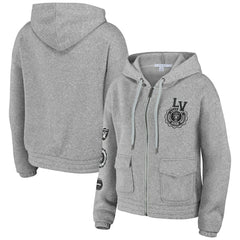 Las Vegas Raiders WEAR by Erin Andrews Women's Full-Zip Hoodie - Heather Gray online
