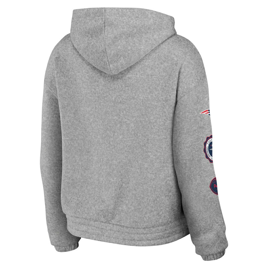 New England Patriots WEAR by Erin Andrews Women's Full-Zip Hoodie - Heather Gray online