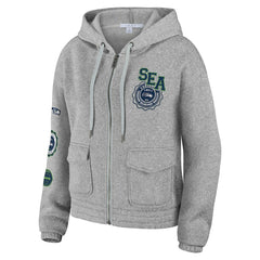 Seattle Seahawks WEAR by Erin Andrews Women's Full-Zip Hoodie - Heather Gray online