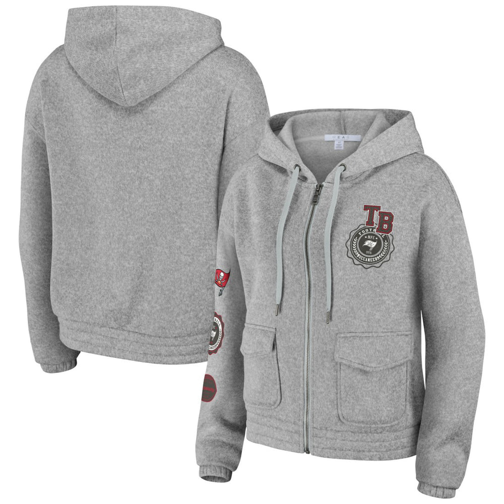 Tampa Bay Buccaneers WEAR by Erin Andrews Women's Full-Zip Hoodie - Heather Gray online