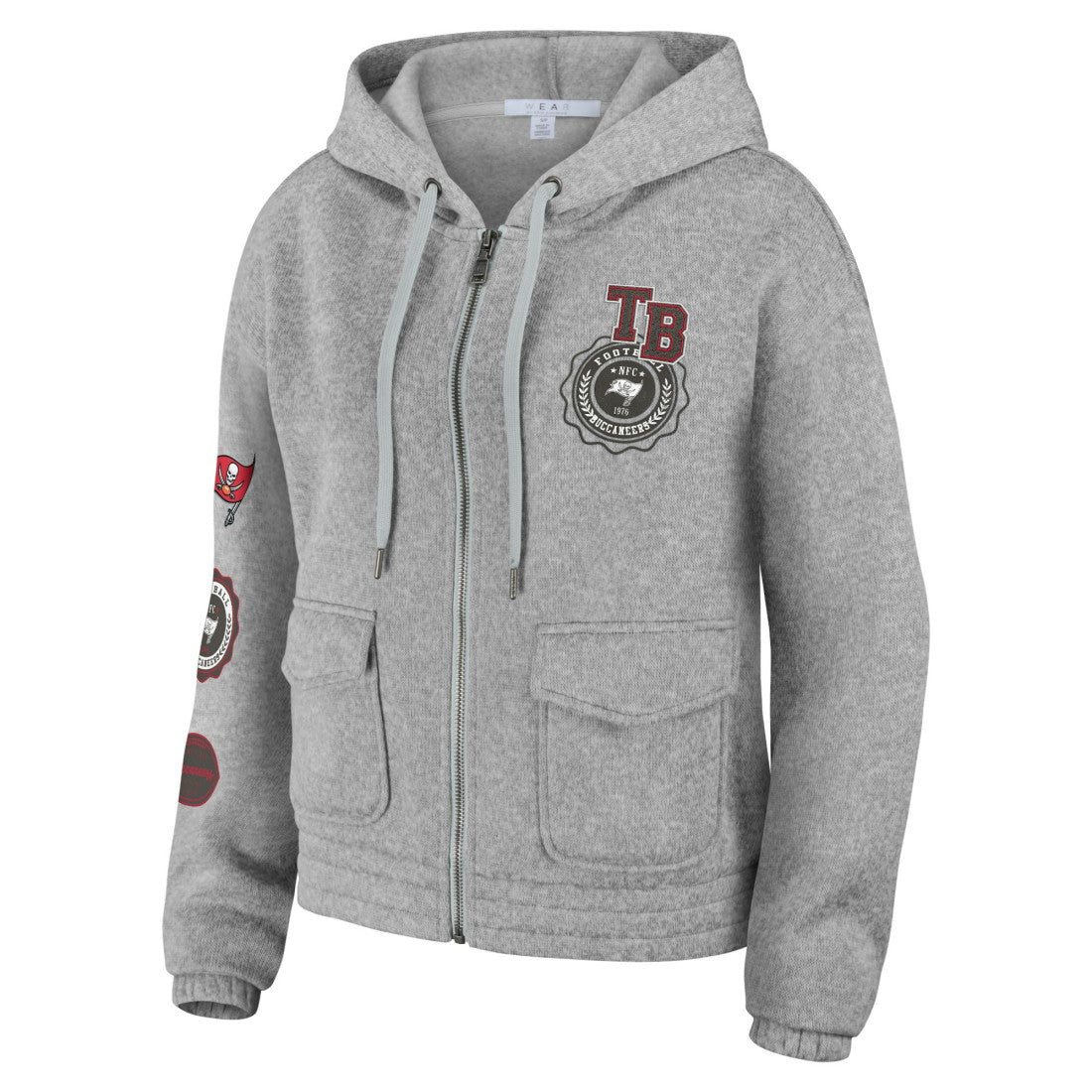 Tampa Bay Buccaneers WEAR by Erin Andrews Women's Full-Zip Hoodie - Heather Gray online