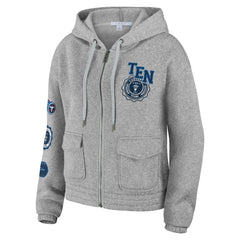 Tennessee Titans WEAR by Erin Andrews Women's Full-Zip Hoodie - Heather Gray outlet