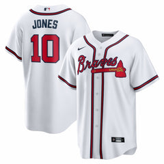 Chipper Jones Atlanta Braves Home Retired Player Replica Jersey - White | Nike