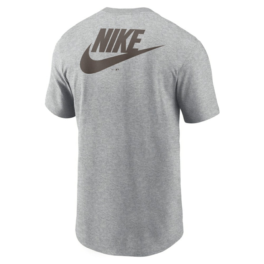 San Diego Padres Cooperstown Collection Large Logo 2-Hit T-Shirt - Heather Gray | Nike