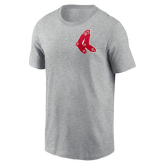 Boston Red Sox Cooperstown Collection Large Logo 2-Hit T-Shirt - Heather Gray | Nike