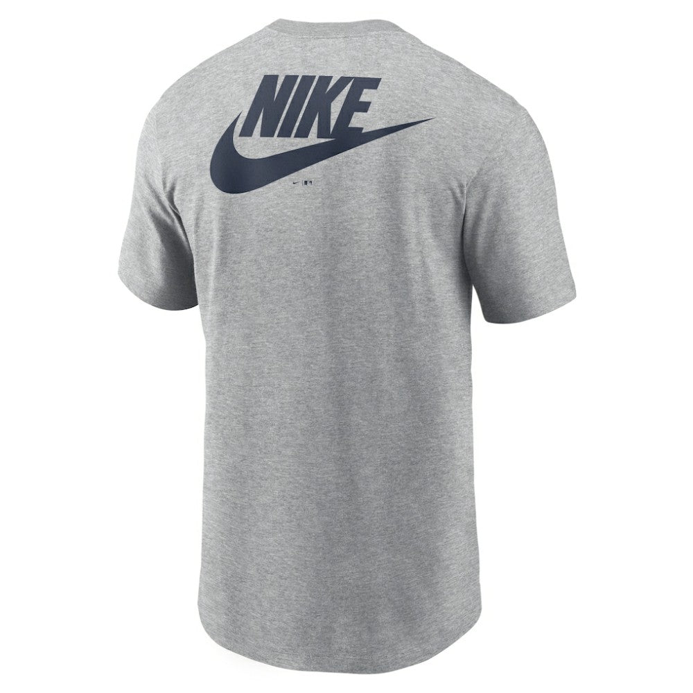 Boston Red Sox Cooperstown Collection Large Logo 2-Hit T-Shirt - Heather Gray | Nike
