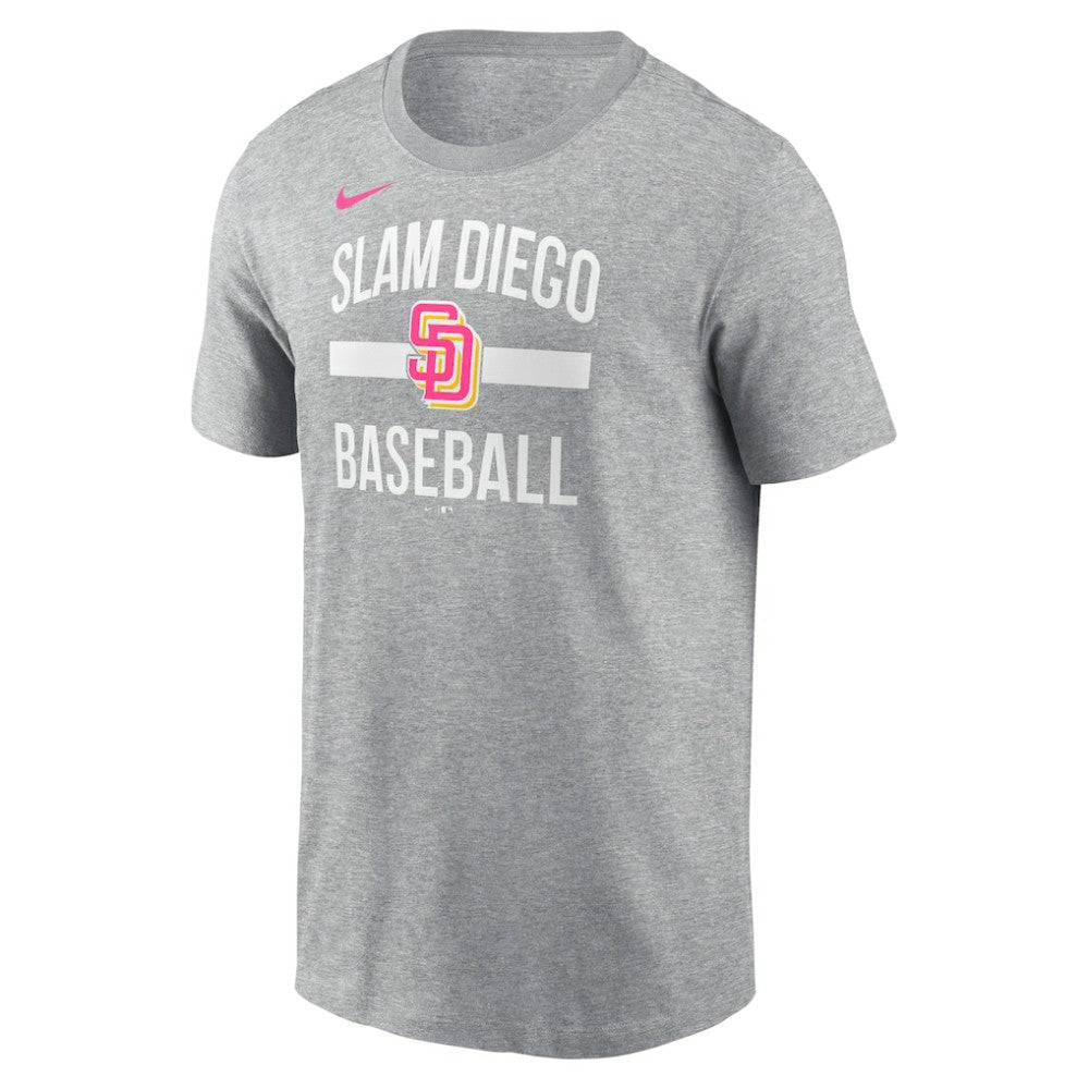 San Diego Padres City Connect Arched Team Phrase T-Shirt - Heather Gray | Nike