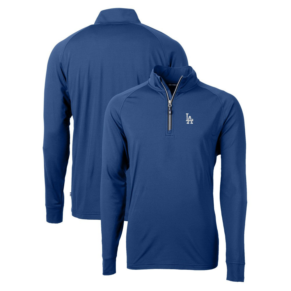 Los Angeles Dodgers Cutter & Buck Adapt Eco Knit Stretch Recycled Quarter-Zip Pullover Top - Royal