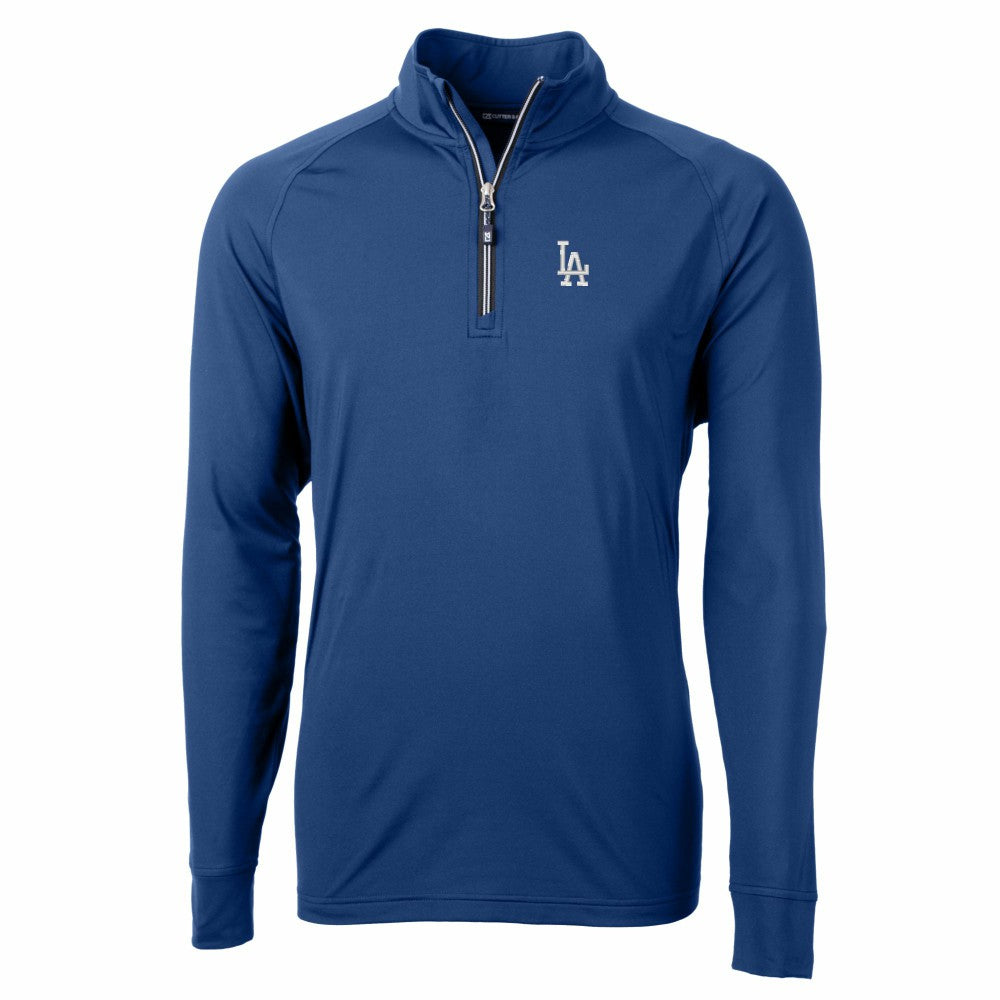 Los Angeles Dodgers Cutter & Buck Adapt Eco Knit Stretch Recycled Quarter-Zip Pullover Top - Royal