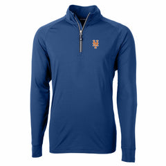 New York Mets Cutter & Buck Adapt Eco Knit Stretch Recycled Quarter-Zip Pullover Top - Royal