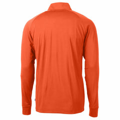 New York Mets Cutter & Buck Adapt Eco Knit Stretch Recycled Quarter-Zip Pullover Top - Orange