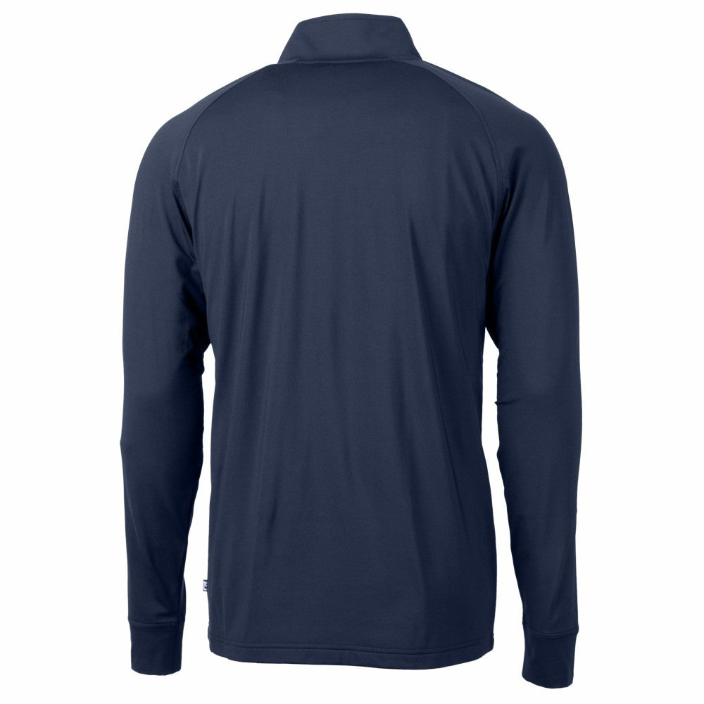 Cleveland Guardians Cutter & Buck Adapt Eco Knit Stretch Recycled Quarter-Zip Pullover Top - Navy