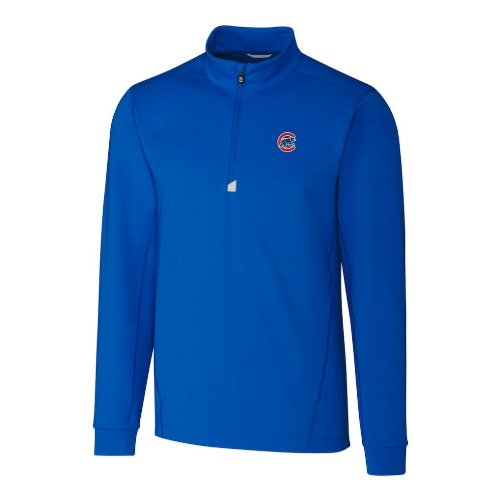 Chicago Cubs Cutter & Buck Traverse Stretch Quarter-Zip Pullover Top - Royal