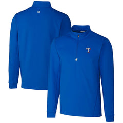 Texas Rangers Cutter & Buck Traverse Stretch Quarter-Zip Pullover Top - Royal