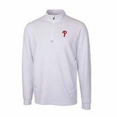 Philadelphia Phillies Cutter & Buck Traverse Stretch Quarter-Zip Pullover Top - White