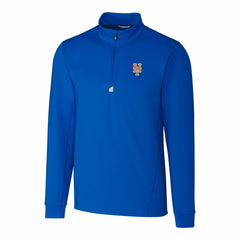 New York Mets Cutter & Buck Traverse Stretch Quarter-Zip Pullover Top - Royal