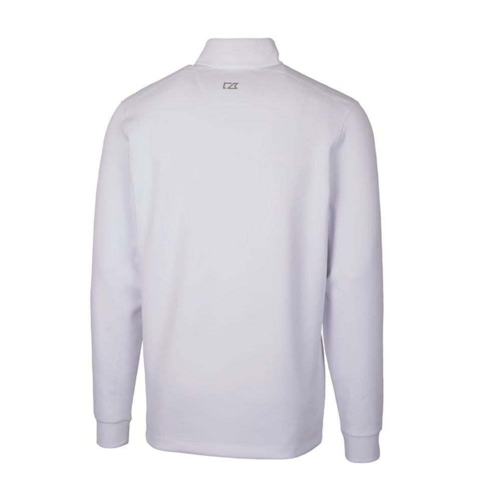 Chicago Cubs Cutter & Buck Traverse Stretch Quarter-Zip Pullover Top - White