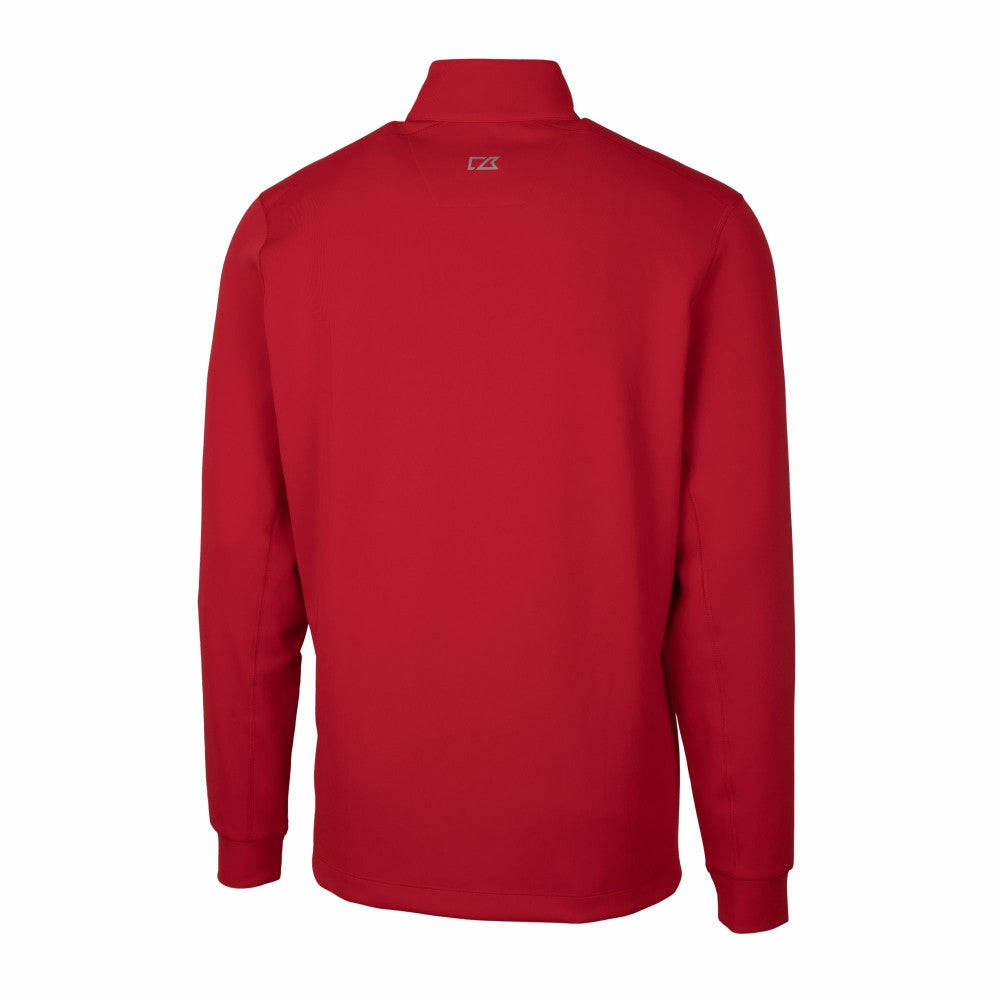 Cleveland Guardians Cutter & Buck Traverse Stretch Quarter-Zip Pullover Top - Red