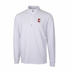 Cleveland Guardians Cutter & Buck Traverse Stretch Quarter-Zip Pullover Top - White