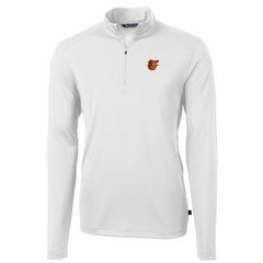 Baltimore Orioles Cutter & Buck Virtue Eco Pique Recycled Quarter-Zip Pullover Top - White