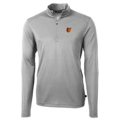 Baltimore Orioles Cutter & Buck Virtue Eco Pique Recycled Quarter-Zip Pullover Top - Gray