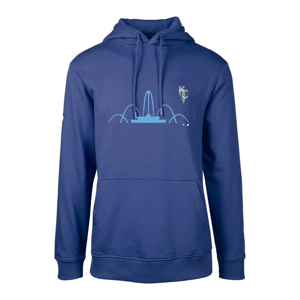 Kansas City Royals Levelwear City Connect Podium Core Logo Pullover Hoodie - Royal