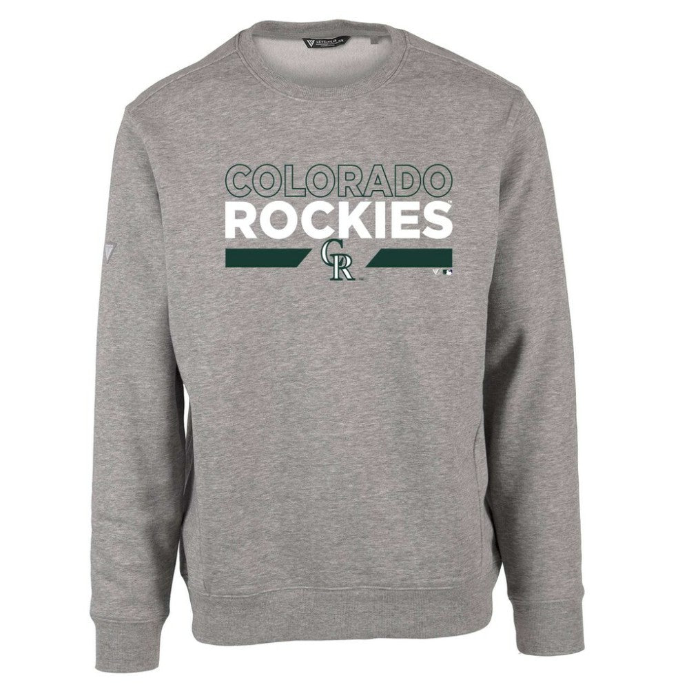 Colorado Rockies Levelwear City Connect Zane No Hitter Pullover Sweatshirt - Heather Gray