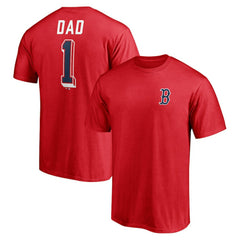 Boston Red Sox Number One Dad T-Shirt - Red
