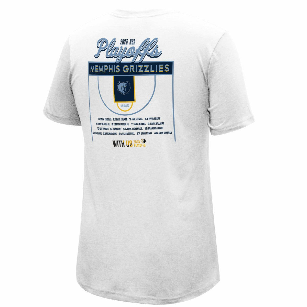 Memphis Grizzlies Stadium Essentials Unisex 2023 NBA Playoffs Roster T-Shirt - White outlet