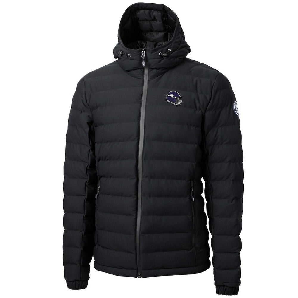 Minnesota Vikings Cutter & Buck Helmet Mission Ridge Repreve Eco Insulated Puffer Full-Zip Jacket - Black for sale