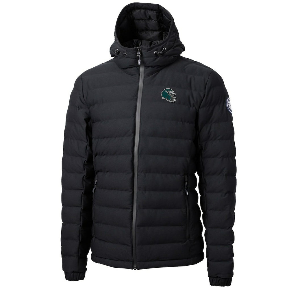 Philadelphia Eagles Cutter & Buck Helmet Mission Ridge Repreve Eco Insulated Puffer Full-Zip Jacket - Black discount