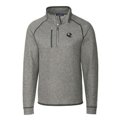 Pittsburgh Steelers Cutter & Buck Helmet Mainsail Sweater-Knit Half-Zip Pullover Jacket - Silver on sale