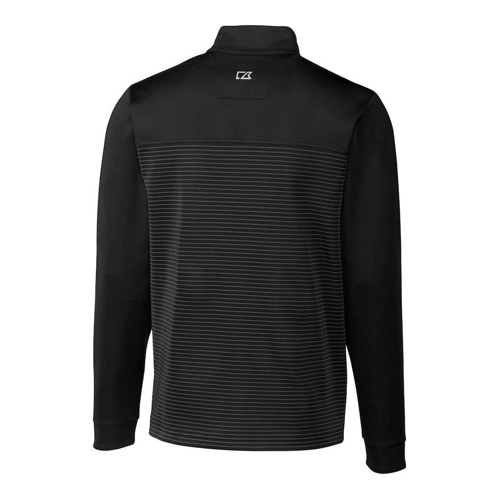 Minnesota Vikings Cutter & Buck Traverse Stripe Stretch Quarter-Zip Pullover Top - Black sale