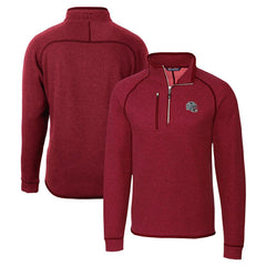 New England Patriots Cutter & Buck Helmet Mainsail Sweater-Knit Half-Zip Pullover Jacket - Red discount