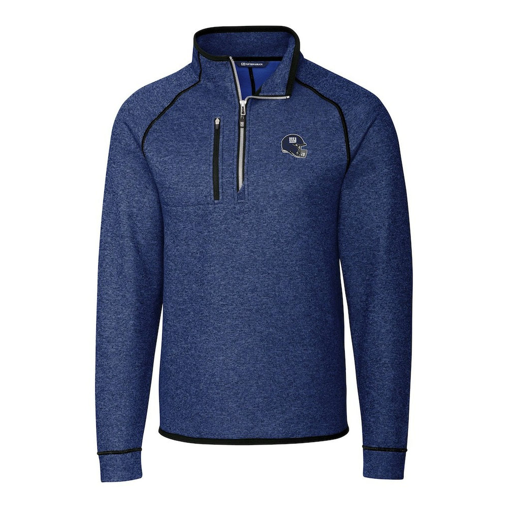 New York Giants Cutter & Buck Helmet Mainsail Sweater-Knit Half-Zip Pullover Jacket - Blue online