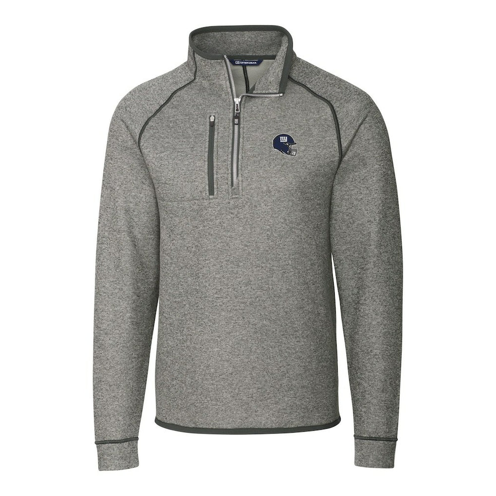 New York Giants Cutter & Buck Helmet Mainsail Sweater-Knit Half-Zip Pullover Jacket - Silver for sale