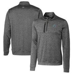 Detroit Lions Cutter & Buck Helmet Stealth Heathered Quarter-Zip Pullover Top - Gray sale