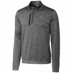 Detroit Lions Cutter & Buck Helmet Stealth Heathered Quarter-Zip Pullover Top - Gray sale