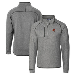 Cincinnati Bengals Cutter & Buck Helmet Mainsail Sweater-Knit Half-Zip Pullover Jacket - Silver sale