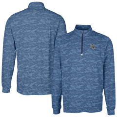 New England Patriots Cutter & Buck Helmet Traverse Camo Print Stretch Quarter-Zip Pullover Top - Navy outlet