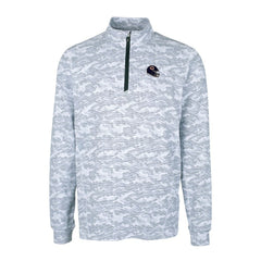Chicago Bears Cutter & Buck Helmet Traverse Camo Print Stretch Quarter-Zip Pullover Top - Charcoal outlet