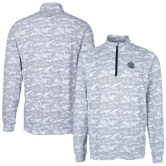 Detroit Lions Cutter & Buck Helmet Traverse Camo Print Stretch Quarter-Zip Pullover Top - Charcoal sale
