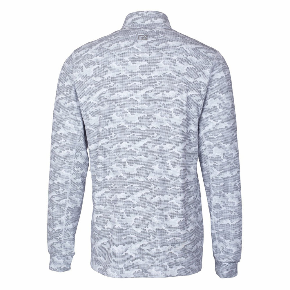 Detroit Lions Cutter & Buck Helmet Traverse Camo Print Stretch Quarter-Zip Pullover Top - Charcoal sale