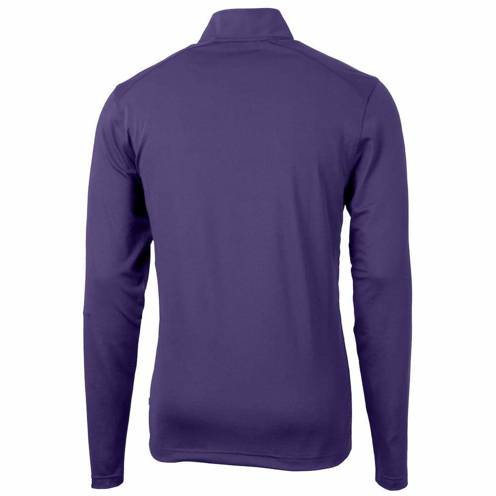 Minnesota Vikings Cutter & Buck Helmet Virtue Eco Pique Recycled Quarter-Zip Pullover Top - Purple discount
